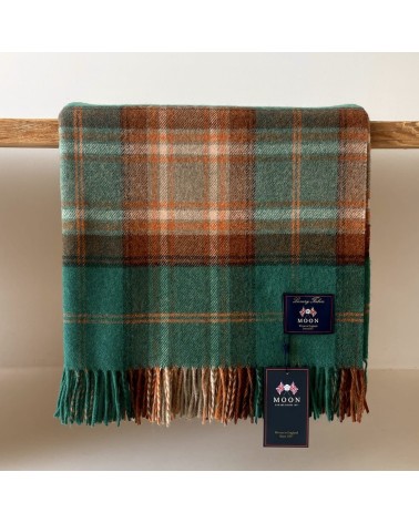 Winterton Jade - Merino wool blanket Bronte by Moon best for sofa throw warm cozy soft