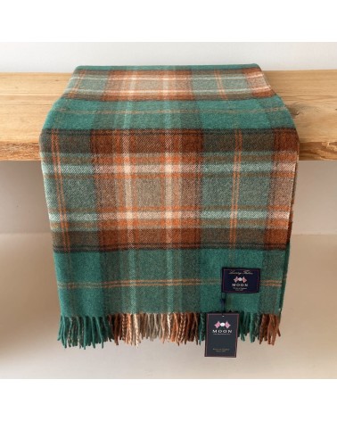 Winterton Jade - Merino wool blanket Bronte by Moon warm cozy soft sofa throw blanket picnic throws and blankets