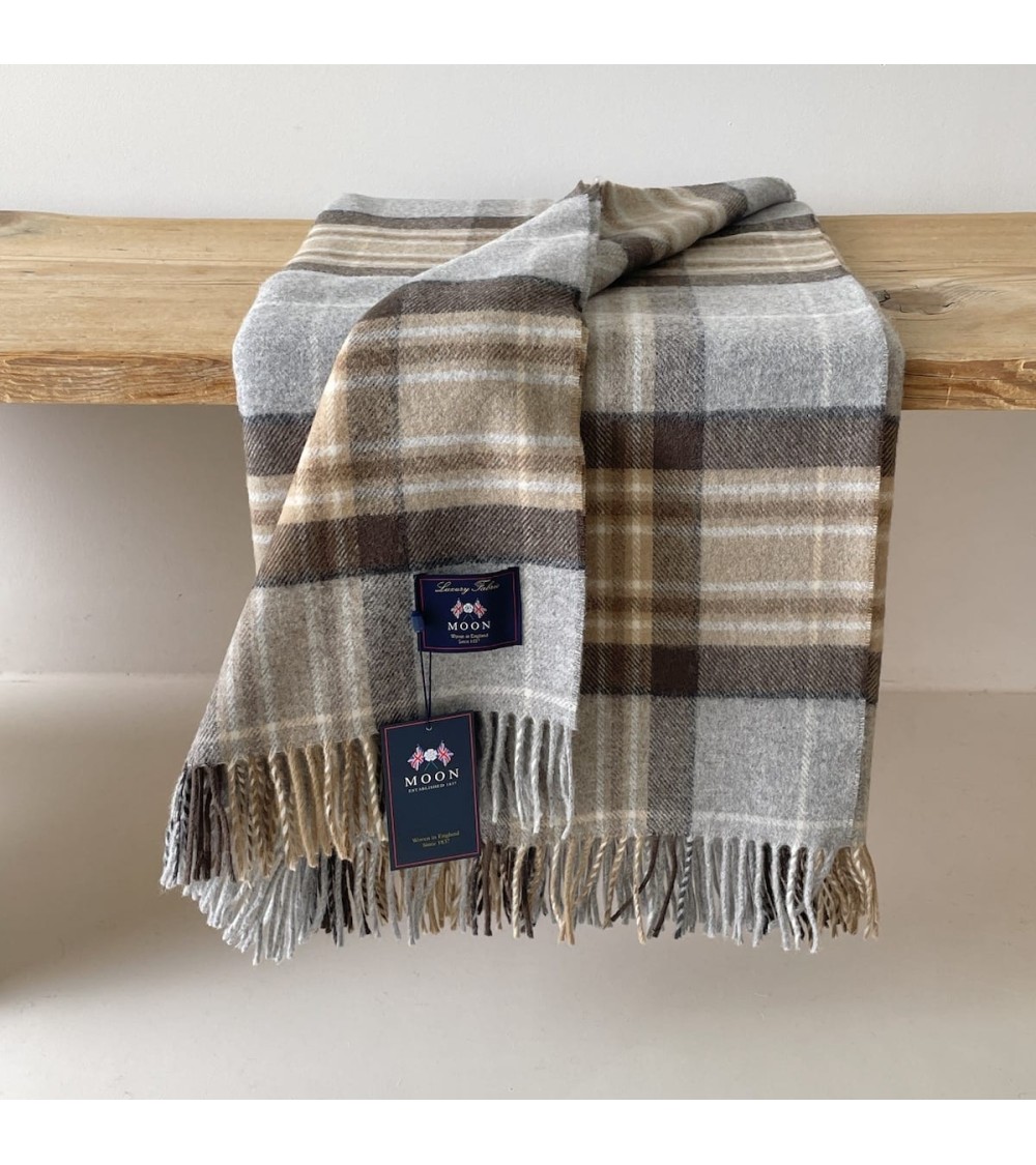 McKellar - Merino wool blanket Bronte by Moon clan plaids english sofa cozy soft throw blanket