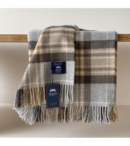 McKellar - Merino wool blanket Bronte by Moon clan plaids english sofa cozy soft throw blanket