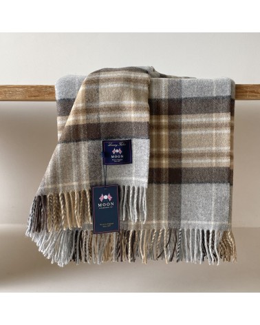 McKellar - Merino wool blanket Bronte by Moon clan plaids english sofa cozy soft throw blanket
