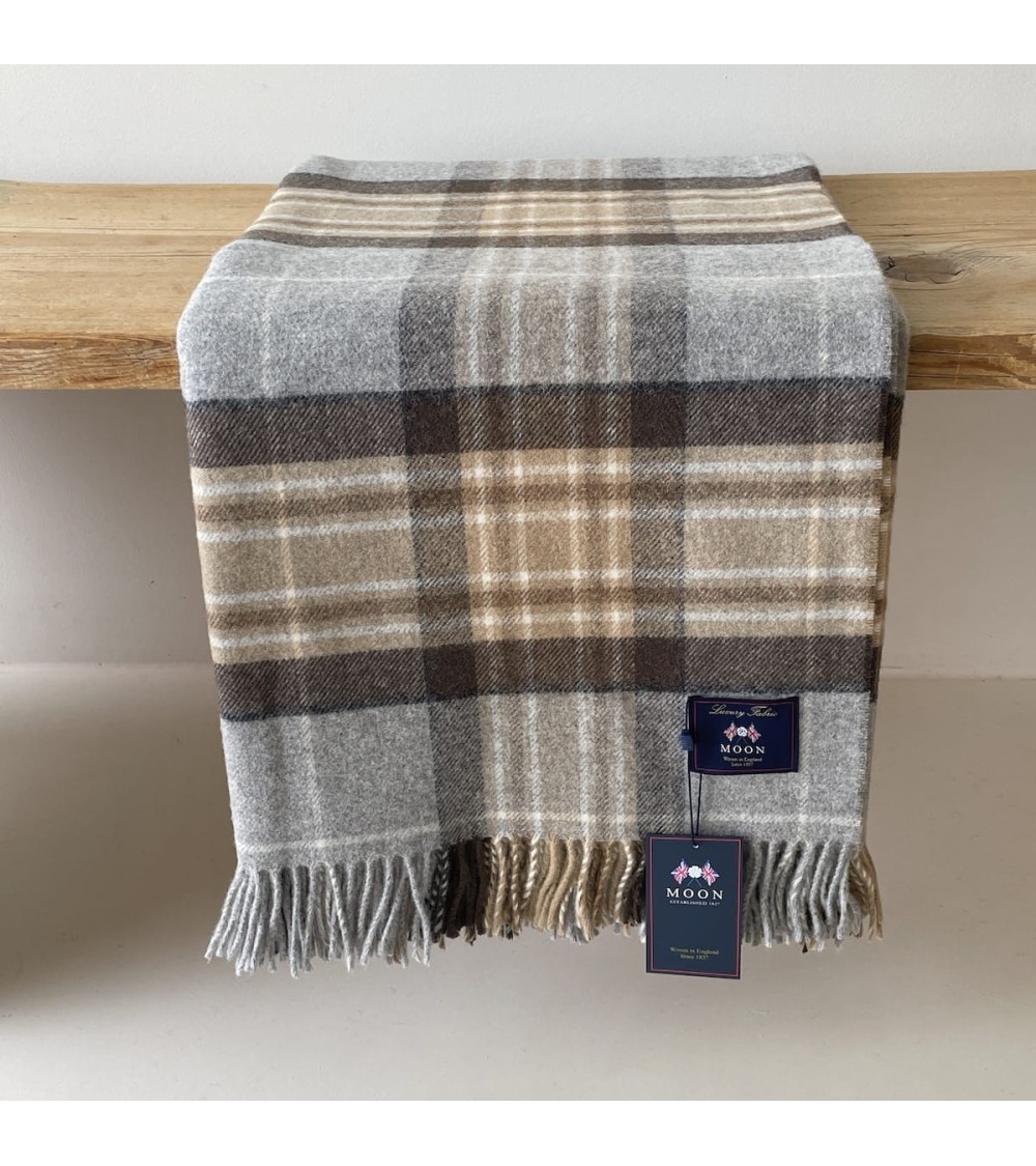 McKellar - Merino wool blanket Bronte by Moon clan plaids english sofa cozy soft throw blanket