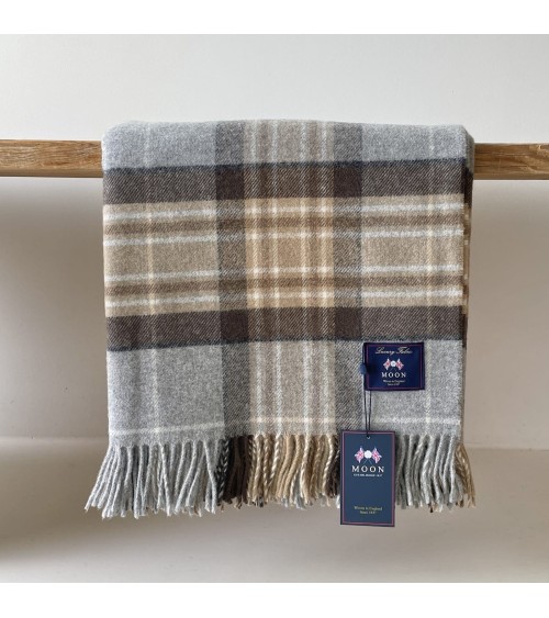 McKellar - Merino Wolldecke, Kuscheldecke Bronte by Moon hochwertige Englische Tartan Plaid Schottenmuster Schottisches Schot...