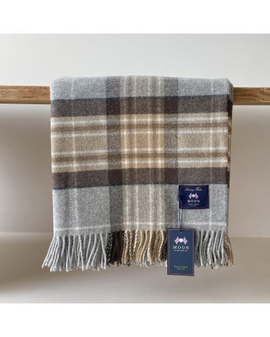 McKellar - Merino wool blanket Bronte by Moon clan plaids english sofa cozy soft throw blanket