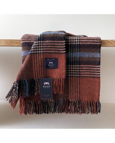 Christchurch Rust - Pure new wool blanket Bronte by Moon warm cozy soft sofa throw blanket picnic throws and blankets