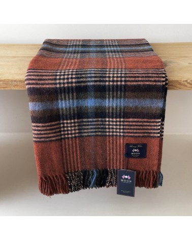 Plaid Christchurch Rouille - Couverture en pure laine vierge Bronte by Moon plaide pour canapé de lit cocooning chaud