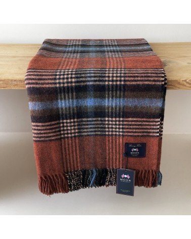 Christchurch Rust - Pure new wool blanket Bronte by Moon warm cozy soft sofa throw blanket picnic throws and blankets