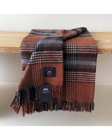 Plaid Christchurch Rouille - Couverture en pure laine vierge Bronte by Moon un plaid cocooning couverture chaude douce plaide...