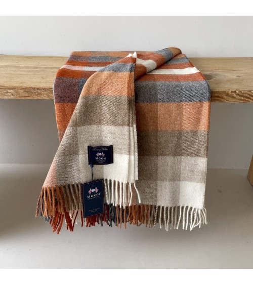 HARLEQUIN Saffron - Plaid en laine mérinos Bronte by Moon plaide pour canapé de lit cocooning chaud