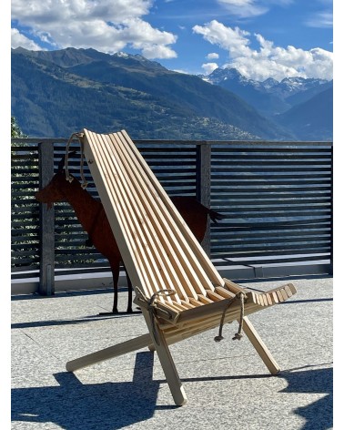 EcoChair Larice - Sedia a sdraio EcoFurn poltrona da giardino esterno terrazzo balcone