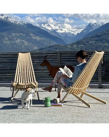EcoChair Larice - Sedia a sdraio EcoFurn poltrona da giardino esterno terrazzo balcone