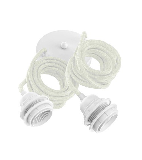 HANG-2 Linen - 2 light Pendant lighting, ceiling light kit Hoopzi