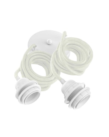 HANG-2 Linen - 2 light Pendant lighting, ceiling light kit Hoopzi