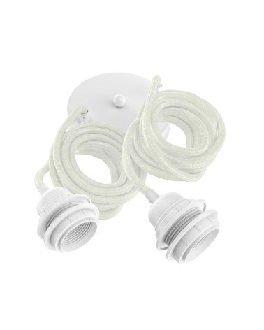 HANG-2 Linen - 2 light Pendant lighting, ceiling light kit Hoopzi