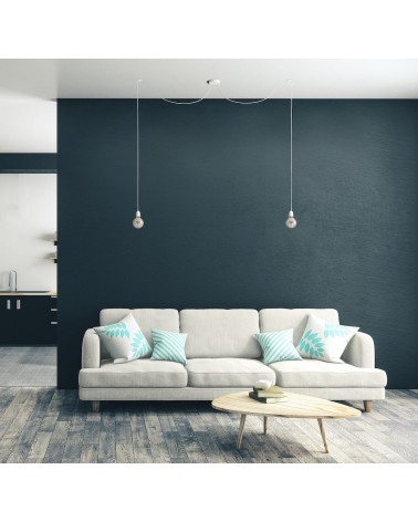 HANG-2 Linen - 2 light Pendant lighting, ceiling light kit Hoopzi