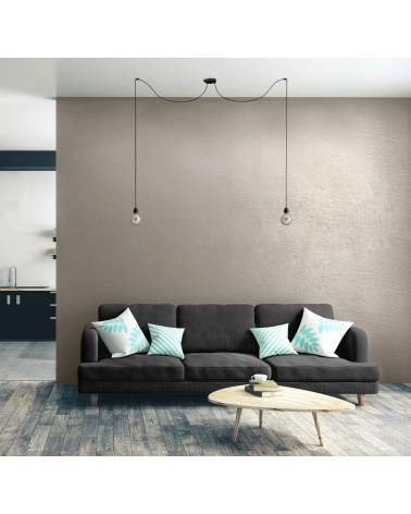 HANG-2 Linen - 2 light Pendant lighting, ceiling light kit Hoopzi