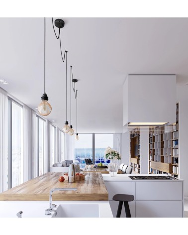 HANG-2 Linen - 2 light Pendant lighting, ceiling light kit Hoopzi