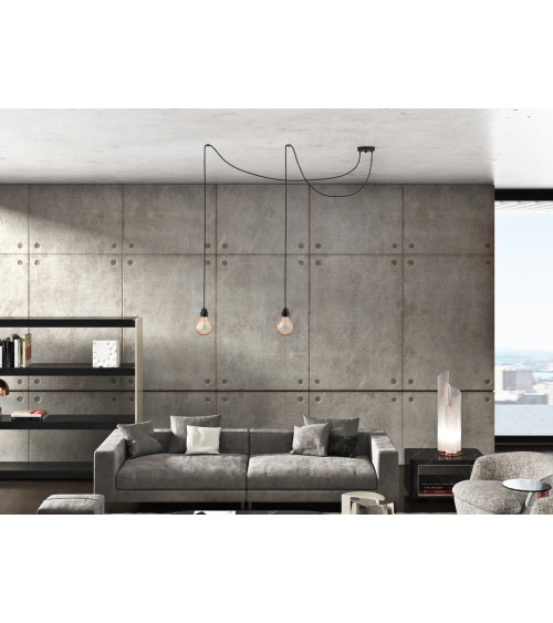 HANG-2 Lin - Lampe suspension luminaire, plafonnier 2 fils Hoopzi Kitatori Suisse