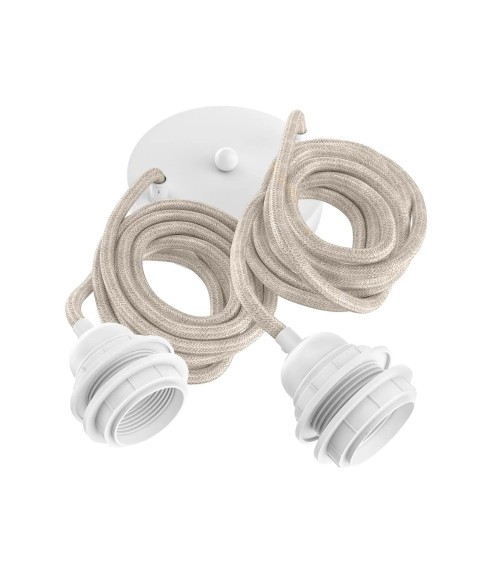 HANG-2 Lin - Lampe suspension luminaire, plafonnier 2 fils Hoopzi Kitatori Suisse