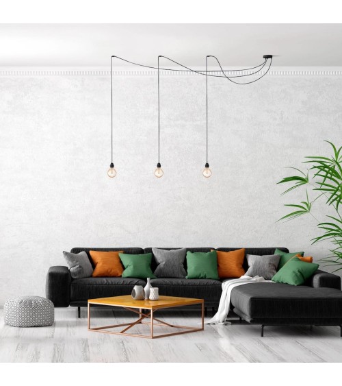 HANG-3 Lino - Lampada a sospensione 3 luci, lampada da soffitto Hoopzi