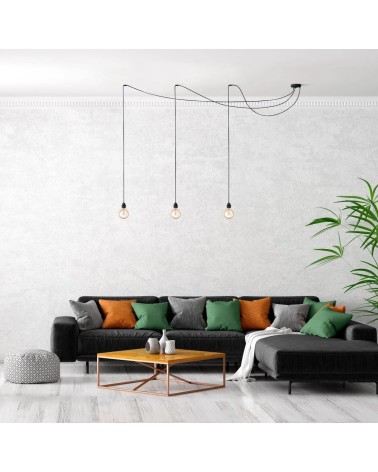 HANG-3 Lino - Lampada a sospensione 3 luci, lampada da soffitto Hoopzi