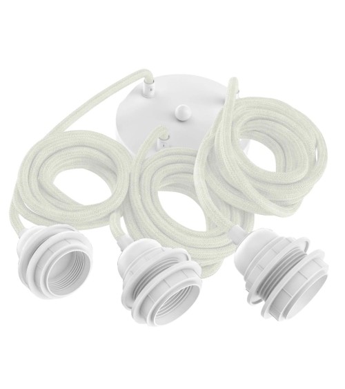 HANG-3 Lin - Lampe suspension luminaire, plafonnier 3 fils Hoopzi Kitatori Suisse