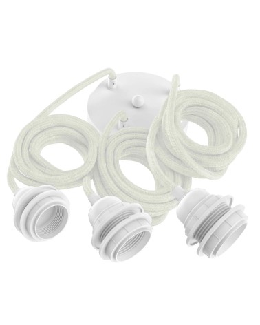 HANG-3 Lino - Lampada a sospensione 3 luci, lampada da soffitto Hoopzi
