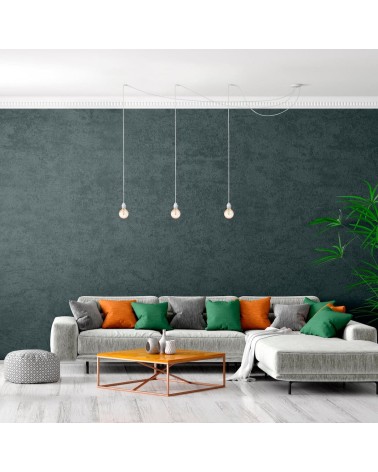 HANG-3 Linen - 3 light Pendant lighting, ceiling light kit Hoopzi