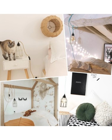 BALA Linen - Plug in Pendant Light kit Hoopzi