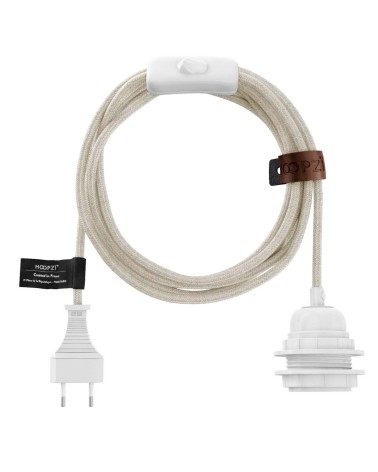 BALA Leinen - Hängelampe mit Stecker, Lampenfassung mit Kabel Hoopzi Kitatori Schweiz kaufen