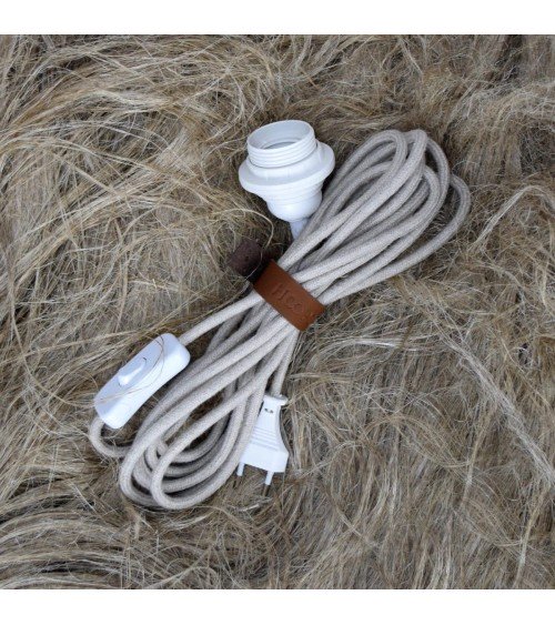 BALA Linen - Plug in Pendant Light kit Hoopzi