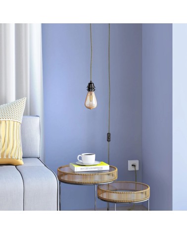 BALA Leinen - Hängelampe mit Stecker, Lampenfassung mit Kabel Hoopzi Kitatori Schweiz kaufen