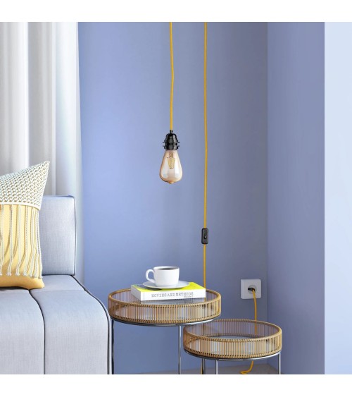 BALA Linen - Plug in Pendant Light kit Hoopzi