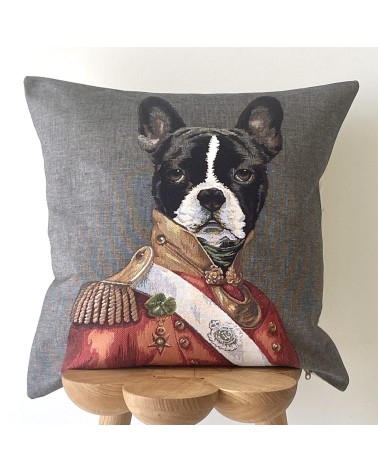 Bouledogue français aristo - Housse de coussin Yapatkwa coussins décoratifs pour canapé salon deco original suisse