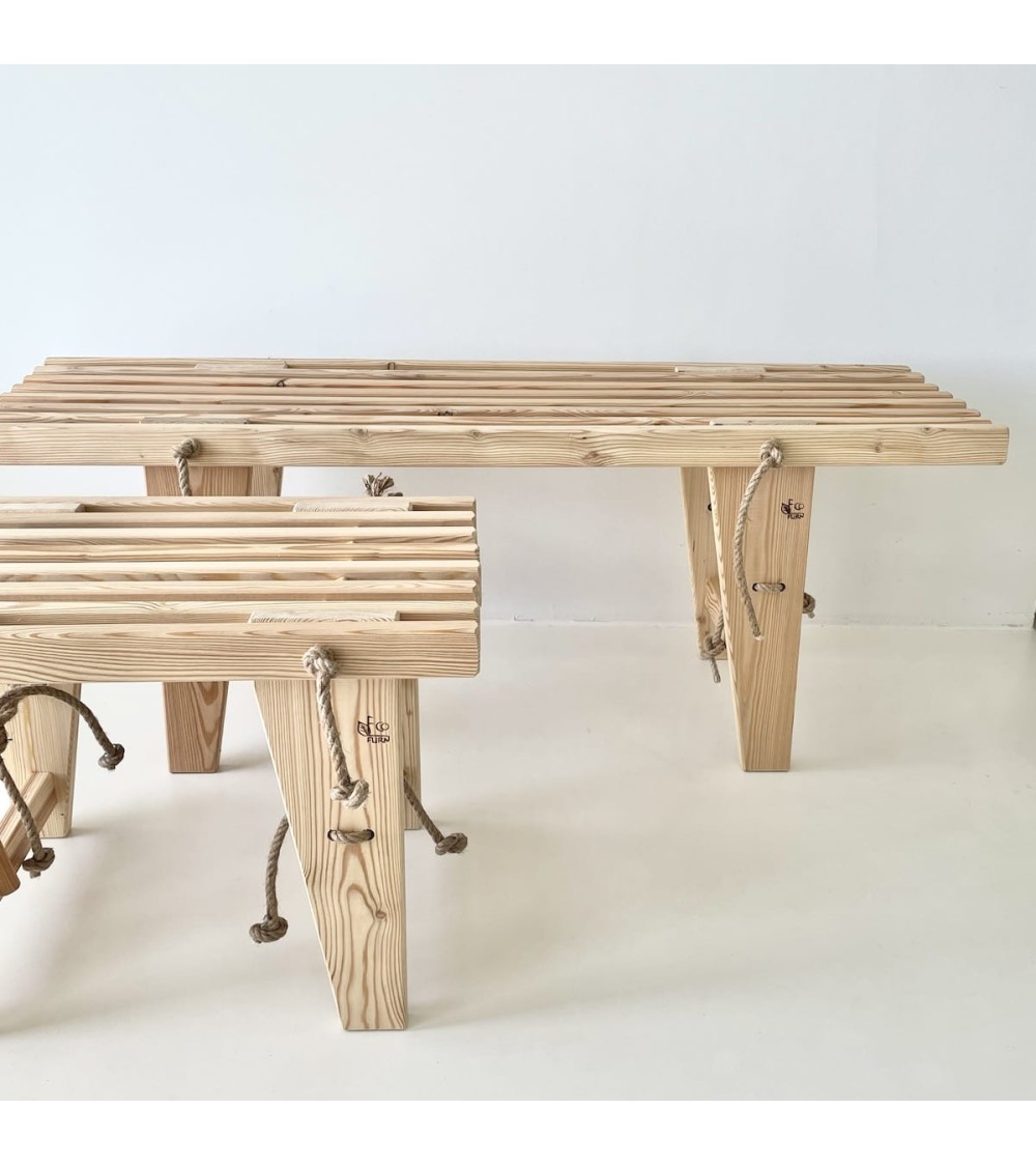 EcoBench 120 cm Larch - Wooden Bench EcoFurn
