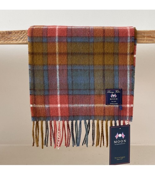 Tartan ANTIQUE BUCHANAN - echarpe en laine merinos Bronte by Moon luxe pour femme homme Suisse Kitatori