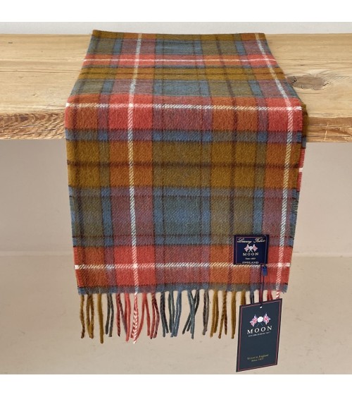 Tartan ANTIQUE BUCHANAN - echarpe en laine merinos Bronte by Moon luxe pour femme homme Suisse Kitatori