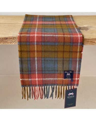 Tartan ANTIQUE BUCHANAN - echarpe en laine merinos Bronte by Moon luxe pour femme homme Suisse Kitatori