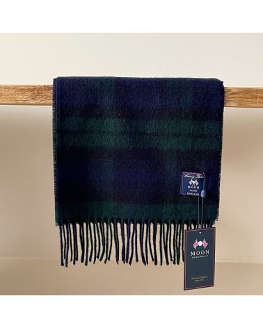 BLACK WATCH - Tartan Merino wool scarf Bronte by Moon scarves man mens women ladies male neck winter scarf