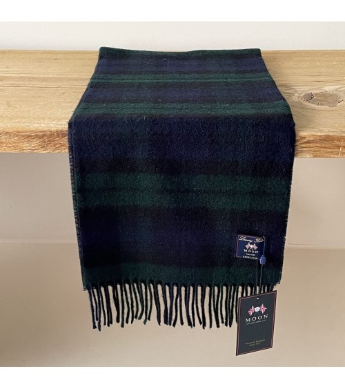 BLACK WATCH - Tartan Merino wool scarf Bronte by Moon scarves man mens women ladies male neck winter scarf