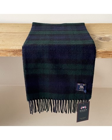 BLACK WATCH - Tartan Merino wool scarf Bronte by Moon scarves man mens women ladies male neck winter scarf