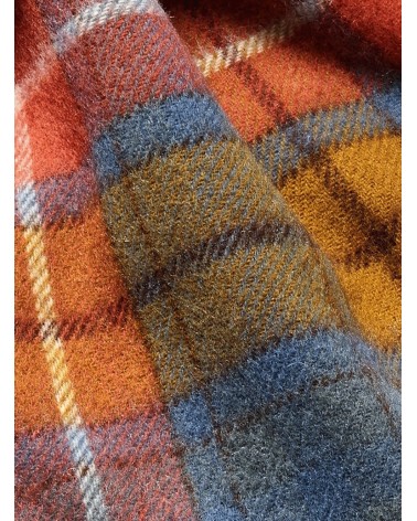 Tartan ANTIQUE BUCHANAN - echarpe en laine merinos Bronte by Moon luxe pour femme homme Suisse Kitatori