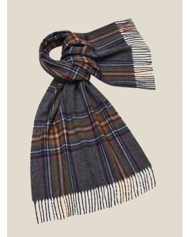 OTLEY Charcoal XL - Large Merino wool scarf Bronte by Moon scarves man mens women ladies male neck winter scarf