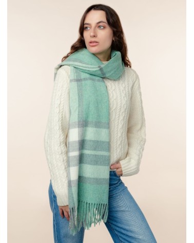 Westminster Mint XL - Oversized Merino wool scarf Bronte by Moon scarves man mens women ladies male neck winter scarf