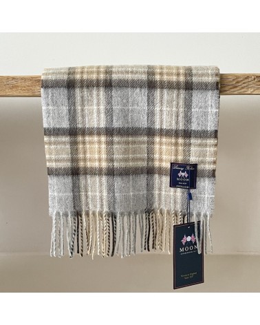 McKellar - Tartan Merino wool scarf Bronte by Moon scarves man mens women ladies male neck winter scarf