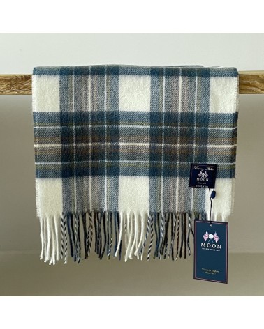 Muted Blue Stewart - Merino wool scarf Bronte by Moon scarves man mens women ladies male neck winter scarf