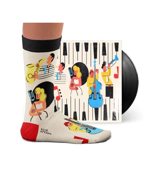 Jazz It Up - Chaussettes Sock affairs - Music collection jolies chausset pour homme femme fantaisie drole originales