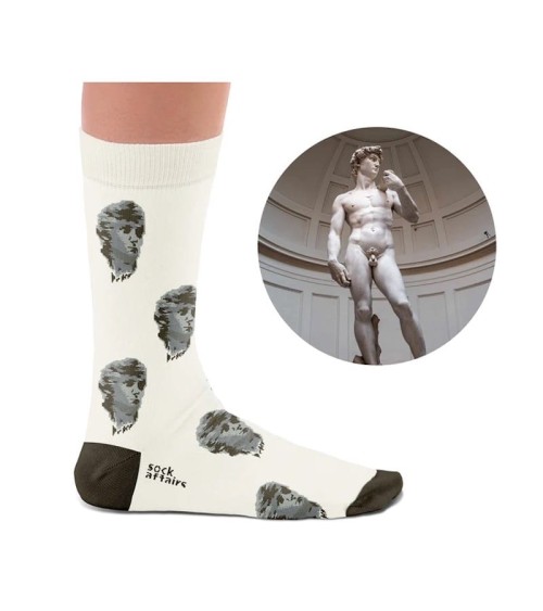 David de Michel-Ange - Chaussettes originales Curator Socks jolies chausset pour homme femme fantaisie drole originales