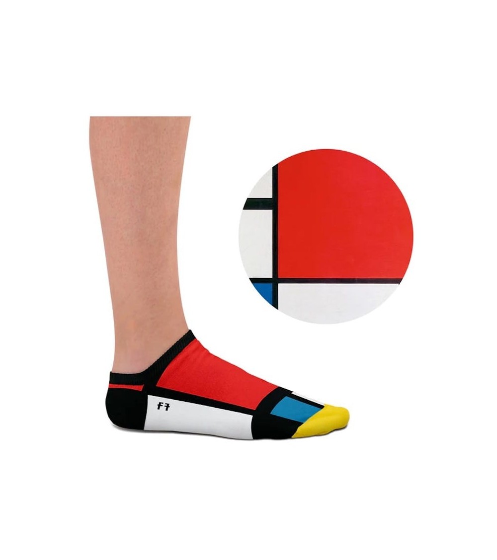 Chaussettes basses - Composition II de Piet Mondrian Curator Socks calendrier de l avent chaussettes jolies chausset pour hom...