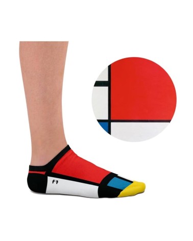 Calzini bassi - Composizione II di Piet Mondrian Curator Socks calze da uomo per donna divertenti simpatici particolari